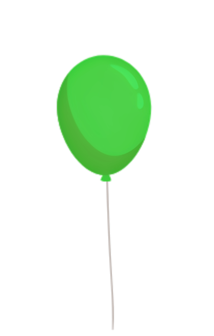 Balão principal verde para festas Balão verde decorativo - Principal